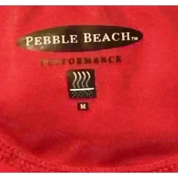 Pebble Beach Performance Women's Medium Collared Dark Pink Golf Shirt | Polo - Picture 3 of 7